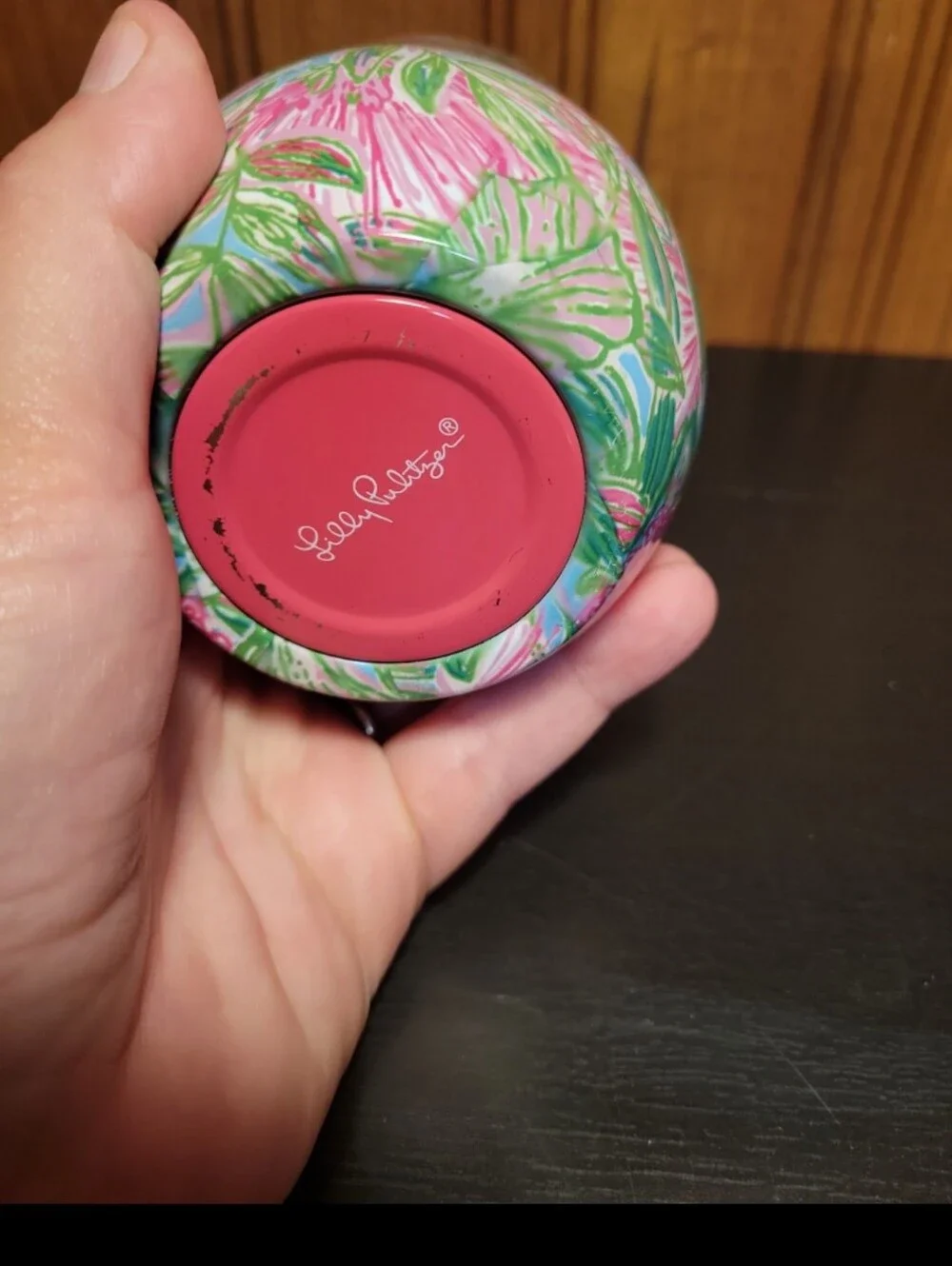 Lilly PULITZER Insulated Floral Pink & Green Stemless Tumbler - Designer Style